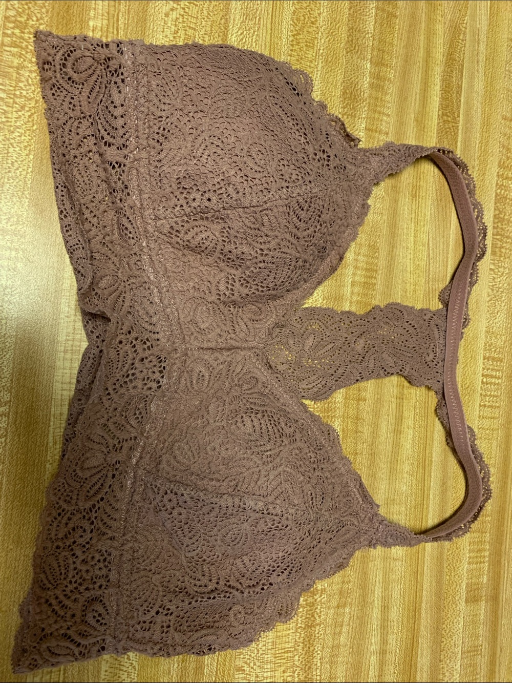 Auden Lightly Lined Racerback Bralette - Dusty Rose Lace